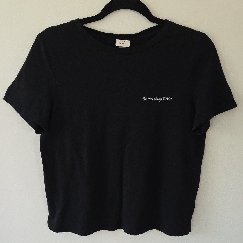 a new day Black Short Sleeve Tee
